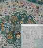 Teal Persian Polypropylene 5x8 Feet Machine Made Carpet