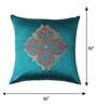 Teal Polyester  Traditional 16x16 inches Cushion Covers (1pc)