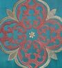 Teal Polyester  Traditional 16x16 inches Cushion Covers (1pc)