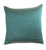 Teal Solid Polyester Blend 16 x 16 Inches Cushion Cover