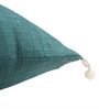Teal Solid Polyester Blend 16 x 16 Inches Cushion Cover