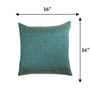 Teal Solid Polyester Blend 16 x 16 Inches Cushion Cover