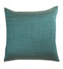 Teal Solid Polyester Blend 16 x 16 Inches Cushion Cover