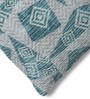 Teal Polyester Geometric 16x16 inches Cushion Covers Set of 5