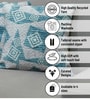 Teal Polyester Geometric 18x18 inches Cushion Covers Set of 3