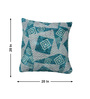 Teal Polyester Geometric 20x20 inches Cushion Cover