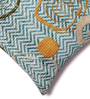 Teal Polyester Geometric 20x20 inches Cushion Covers Set of 5