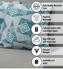 Teal Polyester Geometric 20x20 inches Cushion Covers Set of 5