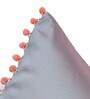 Blue Solid Polyester 22 x 12 Inch Cushion Cover