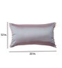 Blue Solid Polyester 22 x 12 Inch Cushion Cover