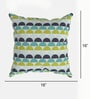Teal Geometric Polyester 16 x 16 Inches Cushion Covers (Set of 5)
