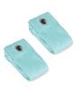 Teal Polyester Solid 7 ft Light Filtering Eyelet (Set of 2) Door Curtains
