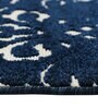 Teal Abstract Polypropylene 4 ft x 6 ft Machine Made Carpet