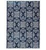 Teal Abstract Polypropylene 4 ft x 6 ft Machine Made Carpet