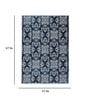 Teal Abstract Polypropylene 4 ft x 6 ft Machine Made Carpet