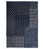 Teal Geometric Polypropylene 4 ft x 6 ft Machine Made Carpet