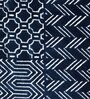 Teal Geometric Polypropylene 4 ft x 6 ft Machine Made Carpet