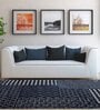 Teal Geometric Polypropylene 4 ft x 6 ft Machine Made Carpet