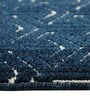 Teal Geometric Polypropylene 4 ft x 6 ft Machine Made Carpet