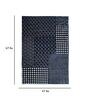 Teal Geometric Polypropylene 4 ft x 6 ft Machine Made Carpet