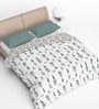 Teal Pure Cotton Printed 150 GSM Single Bed AC Room Dohar