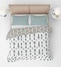 Teal Pure Cotton Printed 150 GSM Single Bed AC Room Dohar