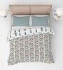 Teal Pure Cotton Printed 150 GSM Single Bed AC Room Dohar