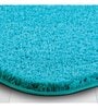 Teal Solid Polyester 28x20 Inches AntiSkid Bath Mat