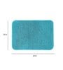 Teal Solid Polyester 28x20 Inches AntiSkid Bath Mat