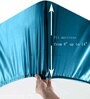 Teal Solid 400 TC Satin King Fitted Bedsheet with 2 Satin Pillow covers
