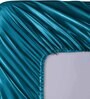 Teal Solid 400 TC Satin King Fitted Bedsheet with 2 Satin Pillow covers
