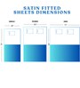 Teal Solid 400 TC Satin Queen Fitted Bedsheet with 2 Satin Pillow covers