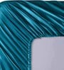 Teal Solid 400 TC Satin Queen Fitted Bedsheet with 2 Satin Pillow covers