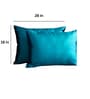 Teal Solid 400 TC Satin Set of 2 Pillow Covers