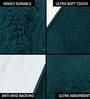 Teal Solid Microfiber 6 X 7 Feet Tufted Carpet