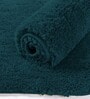 Teal Solid Microfiber 6 X 7 Feet Tufted Carpet