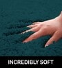 Teal Solid Microfiber 6 X 7 Feet Tufted Carpet