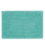 Teal Solid MicroFibre 14x10 Inches Antiskid Bath Mats