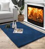 Teal Solid Polyester 3 X 5 Feet Machine Made Carpet