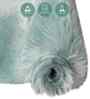 Teal Solid Polyester 4x6 Feet Machine Made Carpet