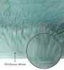 Teal Solid Polyester 4x6 Feet Machine Made Carpet