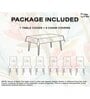Teal Solids 7 Pcs PVC & Spandex Table Cover With 6 Chair Cover