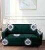 Teal Traditional Polyester 91x73 Inches 3 Seater Sofa Cover