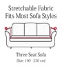 Teal Traditional Polyester 91x73 Inches 3 Seater Sofa Cover