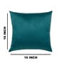 Teal Velevt Solids 16x16 inches  Regular Cushion Covers  (2Pcs)
