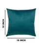 Teal Velevt Solids 18x18 inches  Large Cushion Covers  (2Pcs)