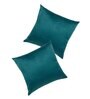 Teal Velevt Solids 24x24 inches  Large Cushion Covers  (2Pcs)