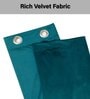 Teal Velevt Solids 9ft Light Filtering Eyelet Long Door Curtain