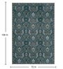 Teal Green Vintage Polyester 6' X 9' Machine Made Carpet