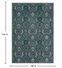 Teal Green Vintage Polyester 9' X 12' Machine Made Carpet
